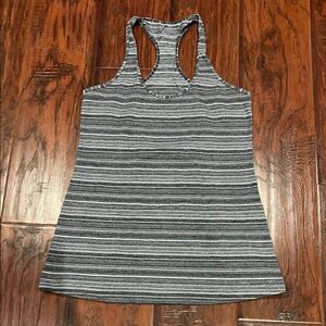Lululemon Athletica Charcoal Striped Tank Top